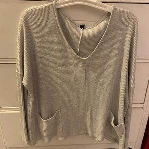 Gray oversized tunic top